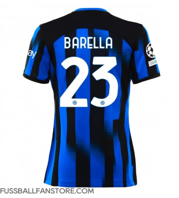 Inter Milan Nicolo Barella #23 Replik Heimtrikot Damen 2023-24 Kurzarm